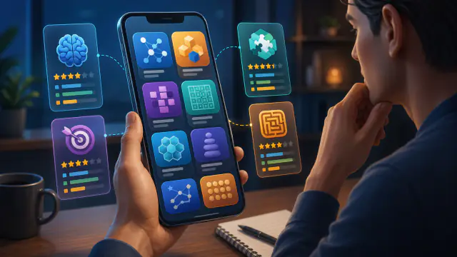 Illustration Kognify guide pour Applications de jeux de reflexion gratuites