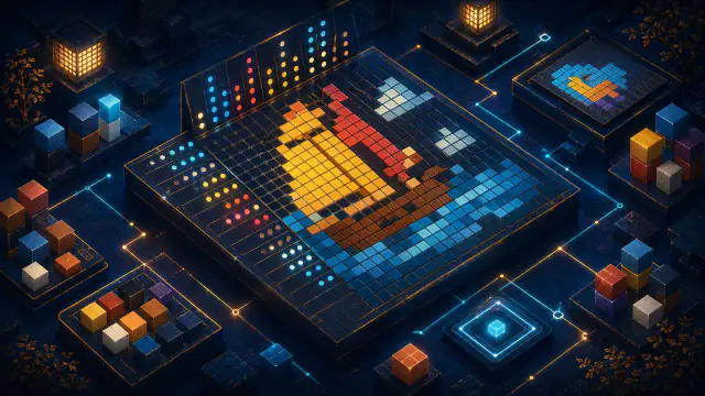 Illustration Kognify logique pour Jeux de Picross couleur en ligne